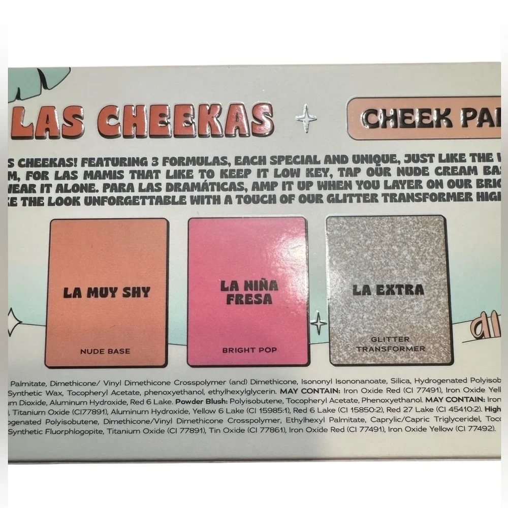 Alamar Cosmetics VIVA LAS CHEEKAS Cheek Palette - FAIR/LIGHT 3 Colors BNIB